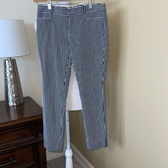 - Banana Republic Sloan Navy Striped Pants SIZE 2 - Picture 3 of 6
